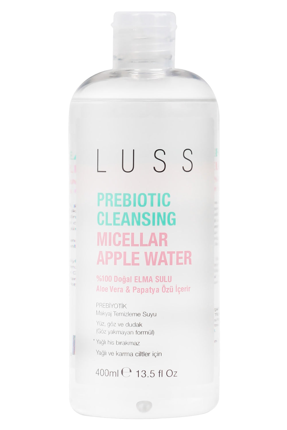 Luss Prebiotic Cleansing Micellar Doğal Elma Suyu 400 ml Yüz Temizleme Suyu