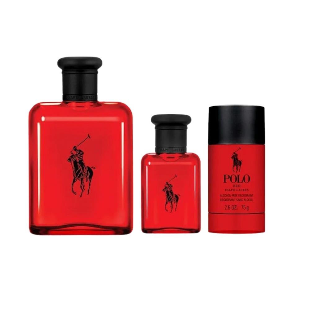 Ralph Lauren Polo Red EDT 125 ml + EDT 40 ml + 75 gr Deostick Erkek Parfüm Seti
