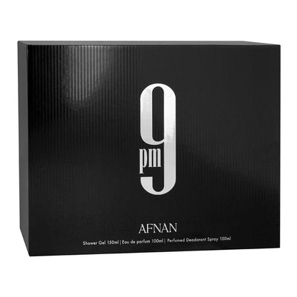 Afnan 9PM EDP 100 ml + Shower Gel 150 ml + Deospray 150 ml Erkek Parfüm Seti