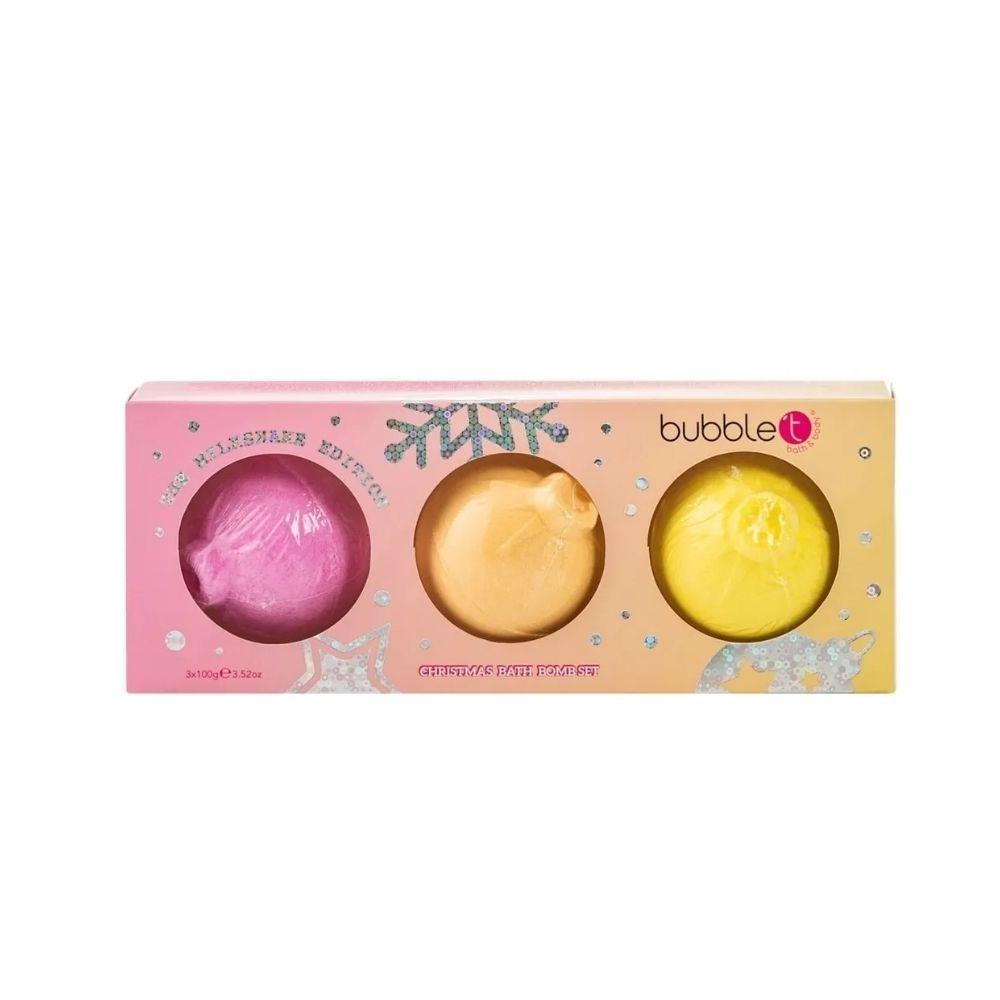 Bubble T Christmas Bath 3x100 gr Banyo Topu Seti