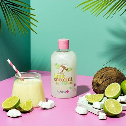 Bubble T Relaxing Lime &amp; Coconut Milk Bath &amp; Shower Gel 500 ml Duş Jeli