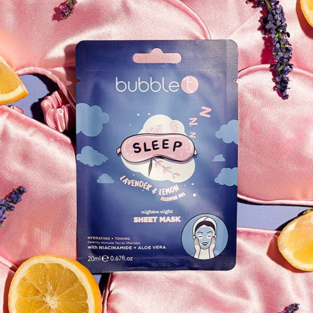 Bubble T Sleep Lavender &amp; Lemon Sheet Masks 20 ml Yüz Maskesi