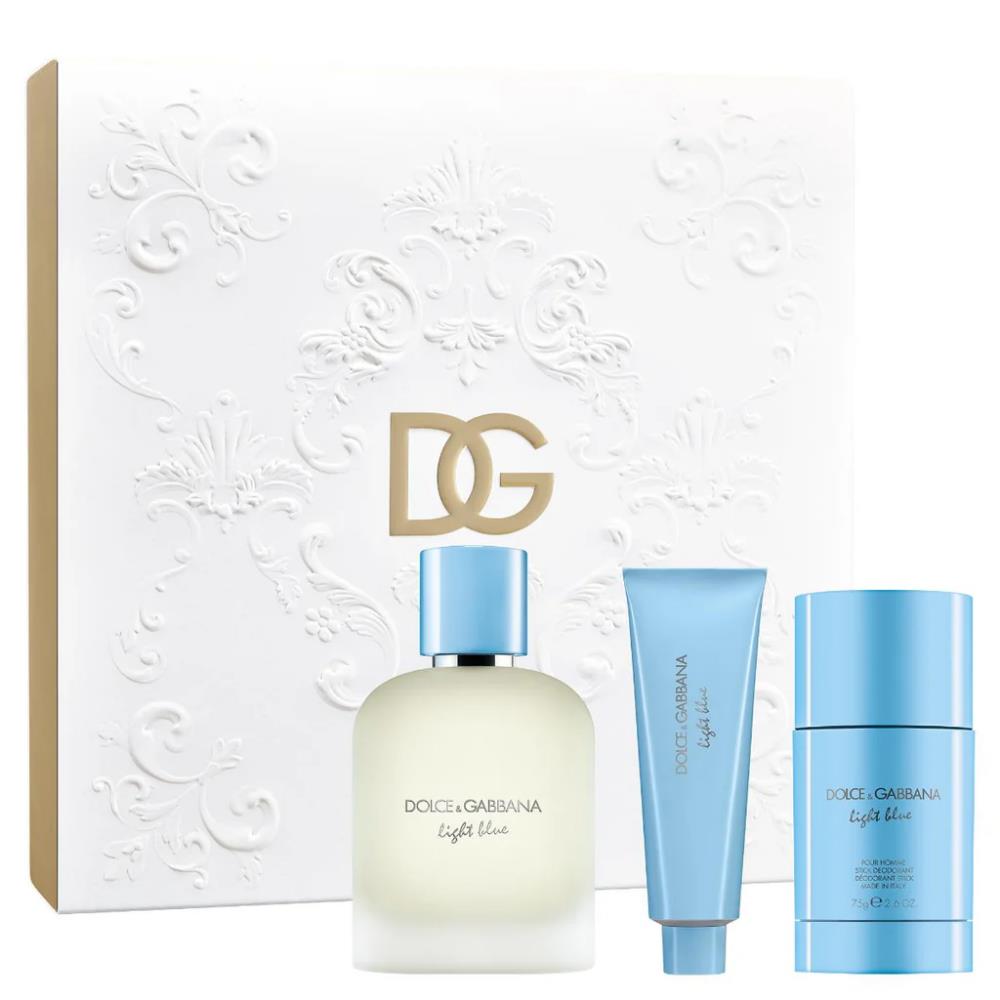Dolce &amp; Gabbana Light Blue Pour Homme EDT 100 ml + 75 ml Deodorant + 50 ml Shower Gel Erkek Parfüm Seti