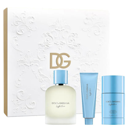 Dolce &amp; Gabbana Light Blue Pour Homme EDT 100 ml + 75 ml Deodorant + 50 ml Shower Gel Erkek Parfüm Seti