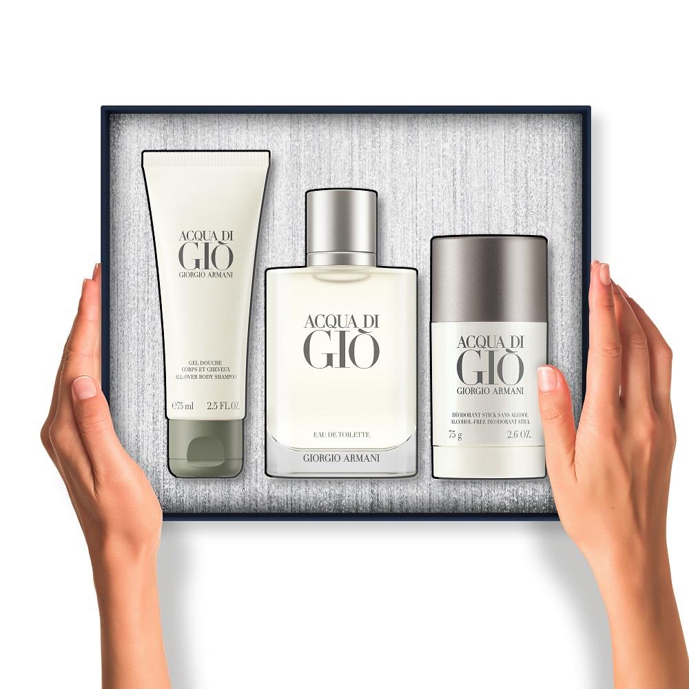 Giorgio Armani Acqua Di Gio EDT 100 ml + Shower Gel 75 ml + Deostick 75 ml Erkek Parfüm Seti