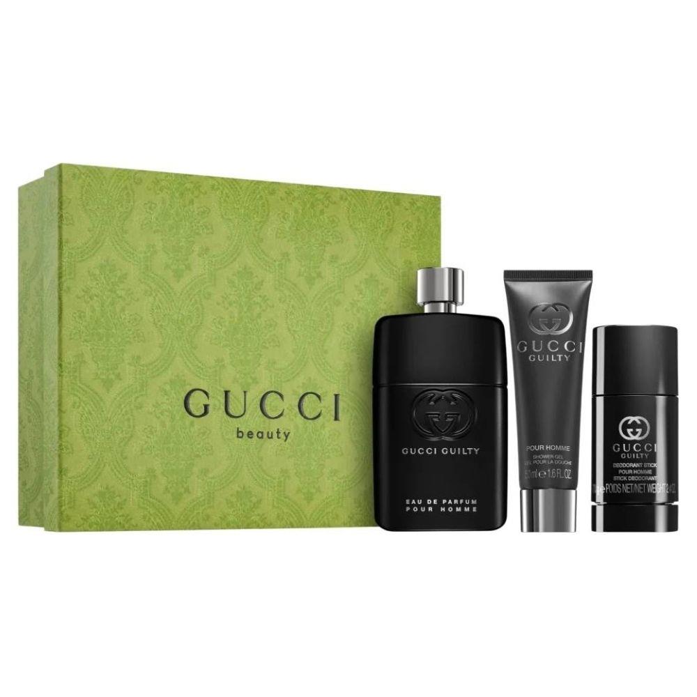 Gucci Guilty Pour Homme EDP 90 ml + 75 ml Deodorant Stick + 50 ml Shower Gel Erkek Parfüm Seti