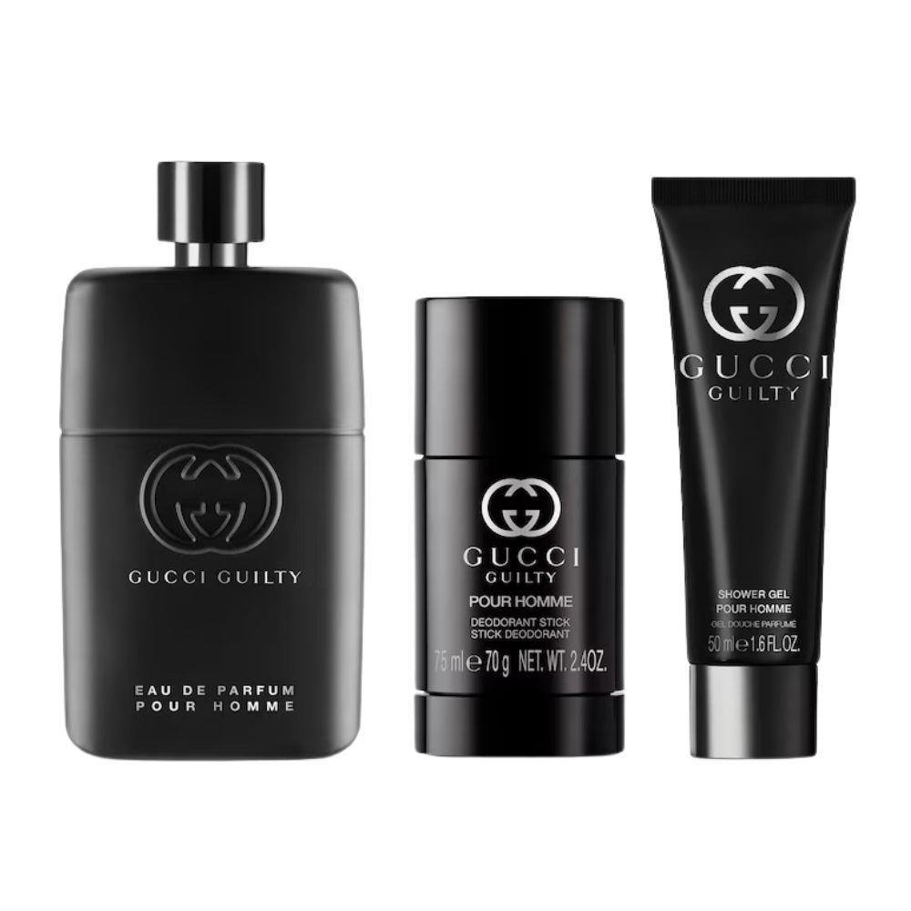Gucci Guilty Pour Homme EDP 90 ml + 75 ml Deodorant Stick + 50 ml Shower Gel Erkek Parfüm Seti