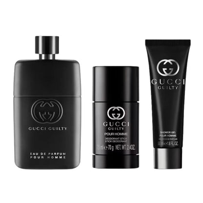 Gucci Guilty Pour Homme EDP 90 ml + 75 ml Deodorant Stick + 50 ml Shower Gel Erkek Parfüm Seti
