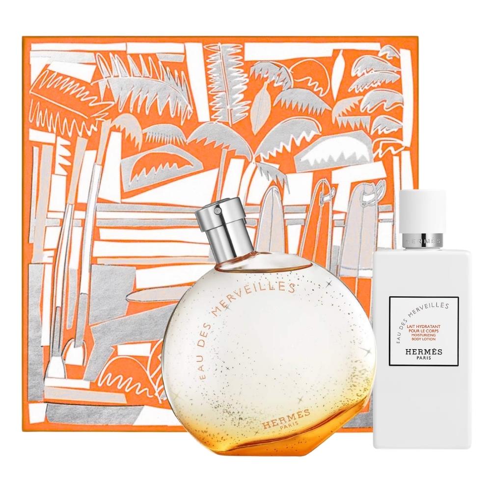 Hermes Eau Des Merveilles EDT 100 ml + Body Lotion 80 ml Kadın Parfüm Seti
