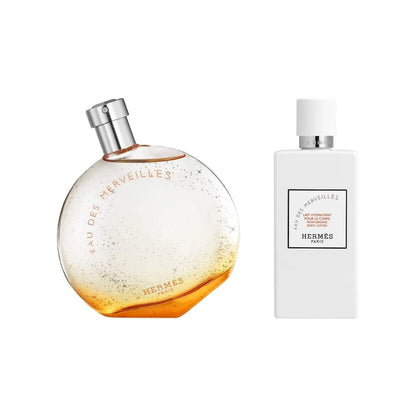 Hermes Eau Des Merveilles EDT 100 ml + Body Lotion 80 ml Kadın Parfüm Seti