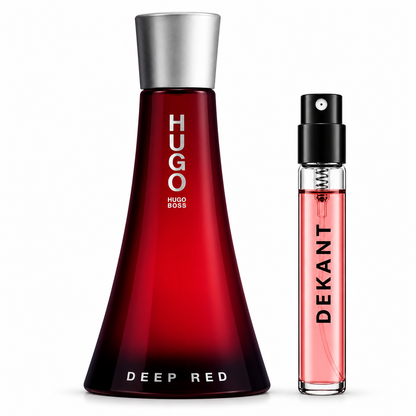 Hugo Boss Deep Red EDP dekant kadın parfüm ve orijinal şişesi