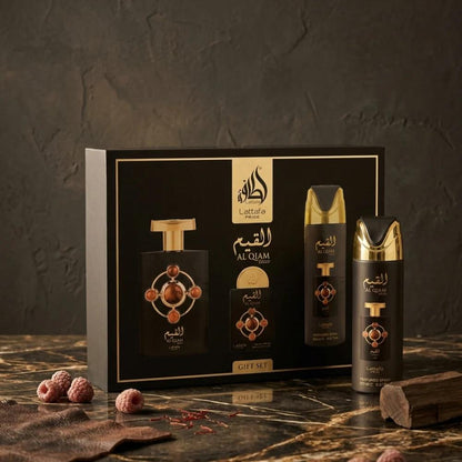 Lattafa Pride Al Qiam Gold EDP 100 ml + EDP 20 ml +  Deodorant 200 ml Unisex Parfüm Seti