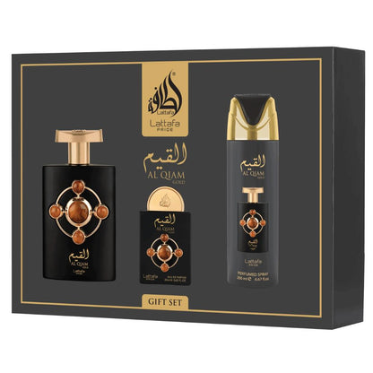 Lattafa Pride Al Qiam Gold EDP 100 ml + EDP 20 ml +  Deodorant 200 ml Unisex Parfüm Seti