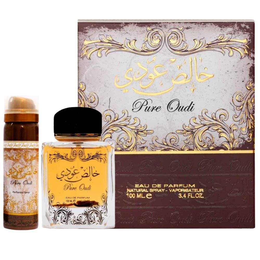 Lattafa Pure Oudi EDP 100 ml + Deodorant 100 ml Unisex Parfüm Seti
