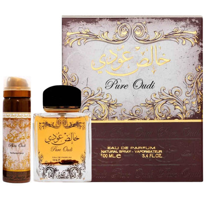 Lattafa Pure Oudi EDP 100 ml + Deodorant 100 ml Unisex Parfüm Seti