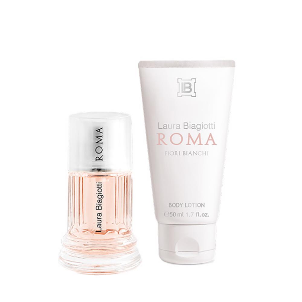 Laura Biagiotti Roma Fiori Bianci EDT 25 ml + Body Lotion 50 ml Kadın Parfüm Setia
