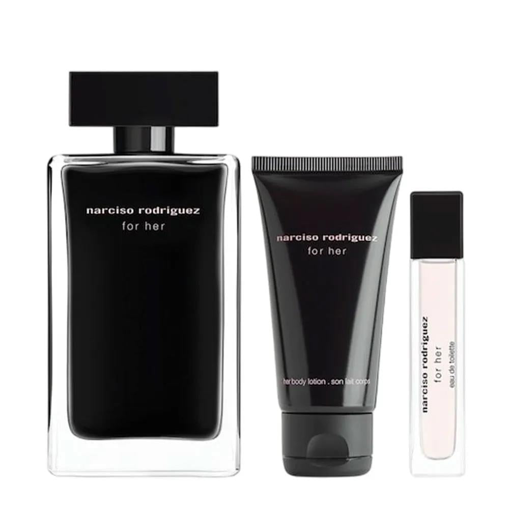Narciso Rodriguez For Her EDT 100 ml + EDT 10 ml+ 50 ml Body Lotion Kadın Parfüm Seti