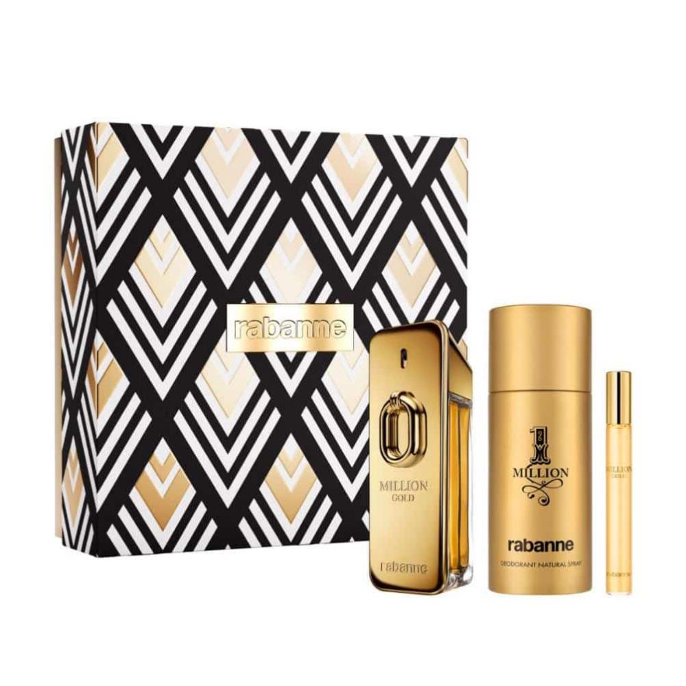 Paco Rabanne Million Gold Intense EDP 100 ml + EDT 10 ml + 150 ml Deo Erkek Parfüm Seti
