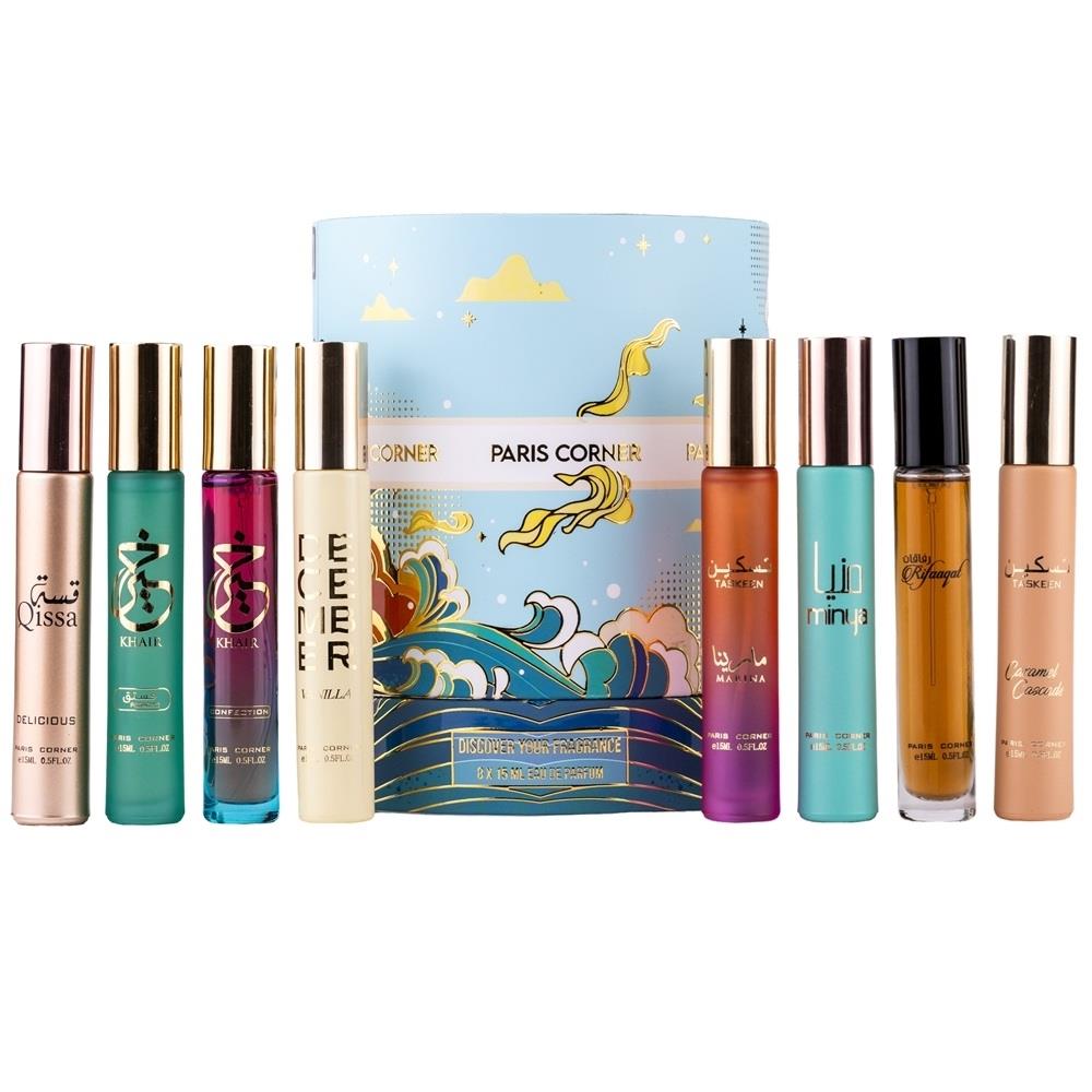 Paris Corner Discover Your Fragrance Set 8 x 15 ml EDP Unisex Parfüm Seti
