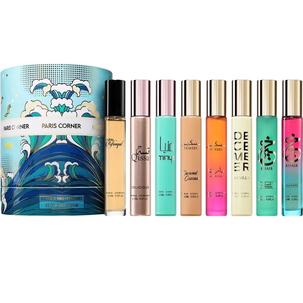 Paris Corner Discover Your Fragrance Set 8 x 15 ml EDP Unisex Parfüm Seti