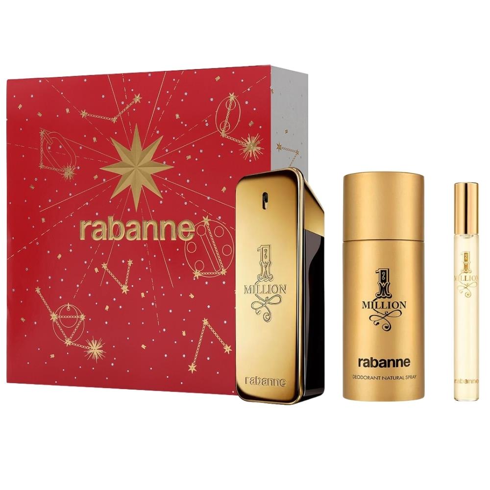 Rabanne 1 Million EDT 100 ml + EDT 10 ml + 150 ml Deospray Erkek Parfüm Seti