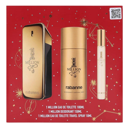 Rabanne 1 Million EDT 100 ml + EDT 10 ml + 150 ml Deospray Erkek Parfüm Seti