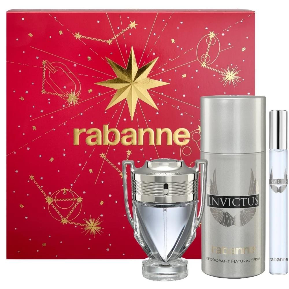 Rabanne Invictus EDT 100 ml + EDT 10 ml + 150 ml Deospray Erkek Parfüm Seti