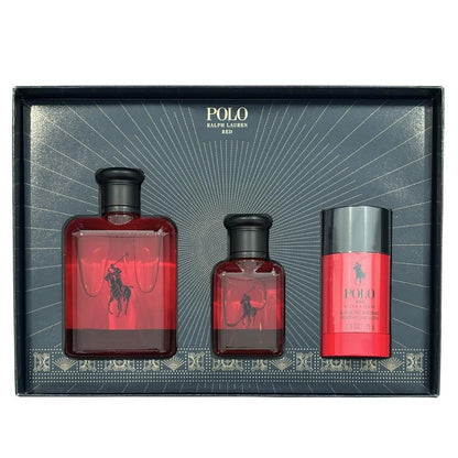 Ralph Lauren Polo Red EDT 125 ml + EDT 40 ml + 75 gr Deostick Erkek Parfüm Seti