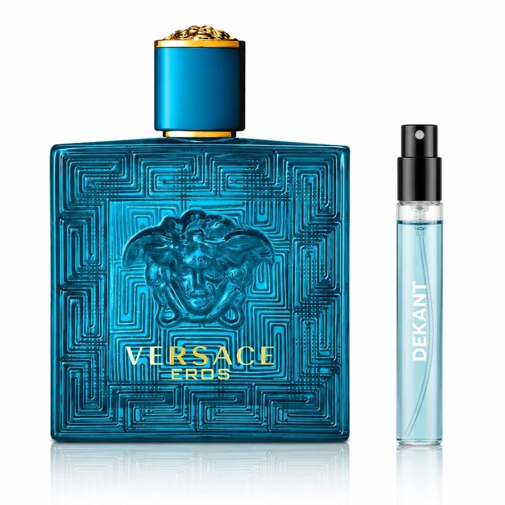 Versace Eros EDT Dekant Erkek Parfüm – orijinal şişe ve dekant şişesi